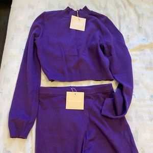 Kittenish purple sweater set size Medium